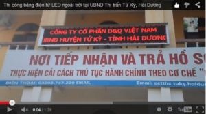 Thi công bảng điện tử LED ngoài trời tại UBND Thị trấn Tứ Kỳ, Hải Dương