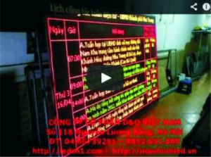 Bảng LED lịch công tác tuần điện tử tại UBND thành phố Nha Trang