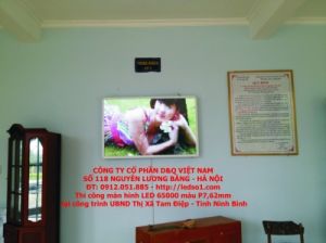 Màn hình Cabin LED 65000 màu P7,62 trong nhà - UBND Thị Xã Tam Điệp - Tỉnh Ninh Bình