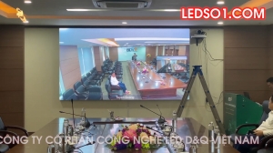 Ngân hàng BIDV CN Tuyên Quang Lắp màn hình LED P2.5 của Công Ty LED D&Q Trong phòng họp trực tuyến.