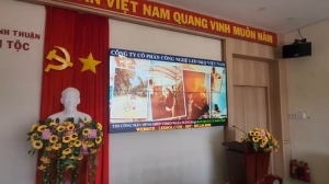 Ban Dân tộc tỉnh Ninh Thuận | Lắp đặt 4 Màn hình Ghép 55 inch trong hội trường lớn.