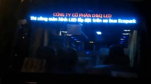 Thi công màn hình led, bảng điện tử led P5 tại xe bus ecopark