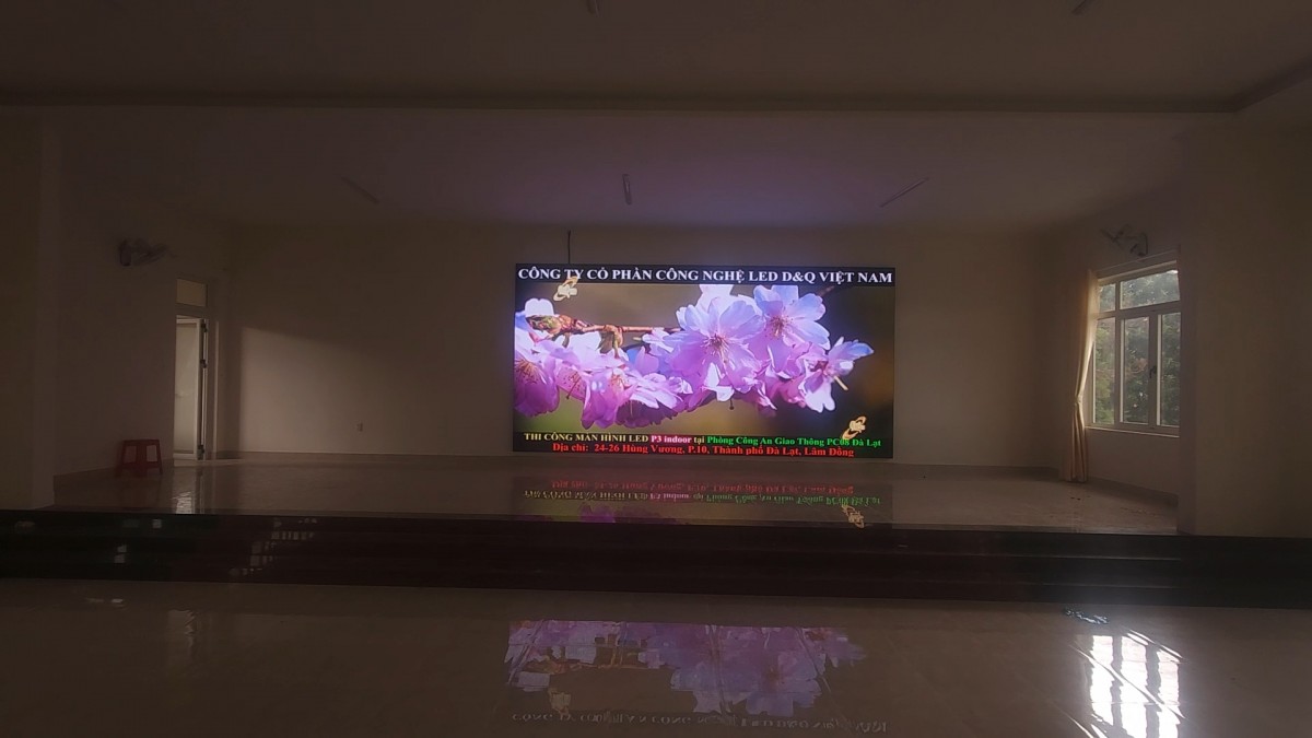 Công An Giao Thông PC08 - TP.Đà Lạt. Lắp đặt gói thầu màn hình LED GOB P3 trong Hội trường lớn 20m2 3 20240614_134758.mp4_snapshot_00.08.035