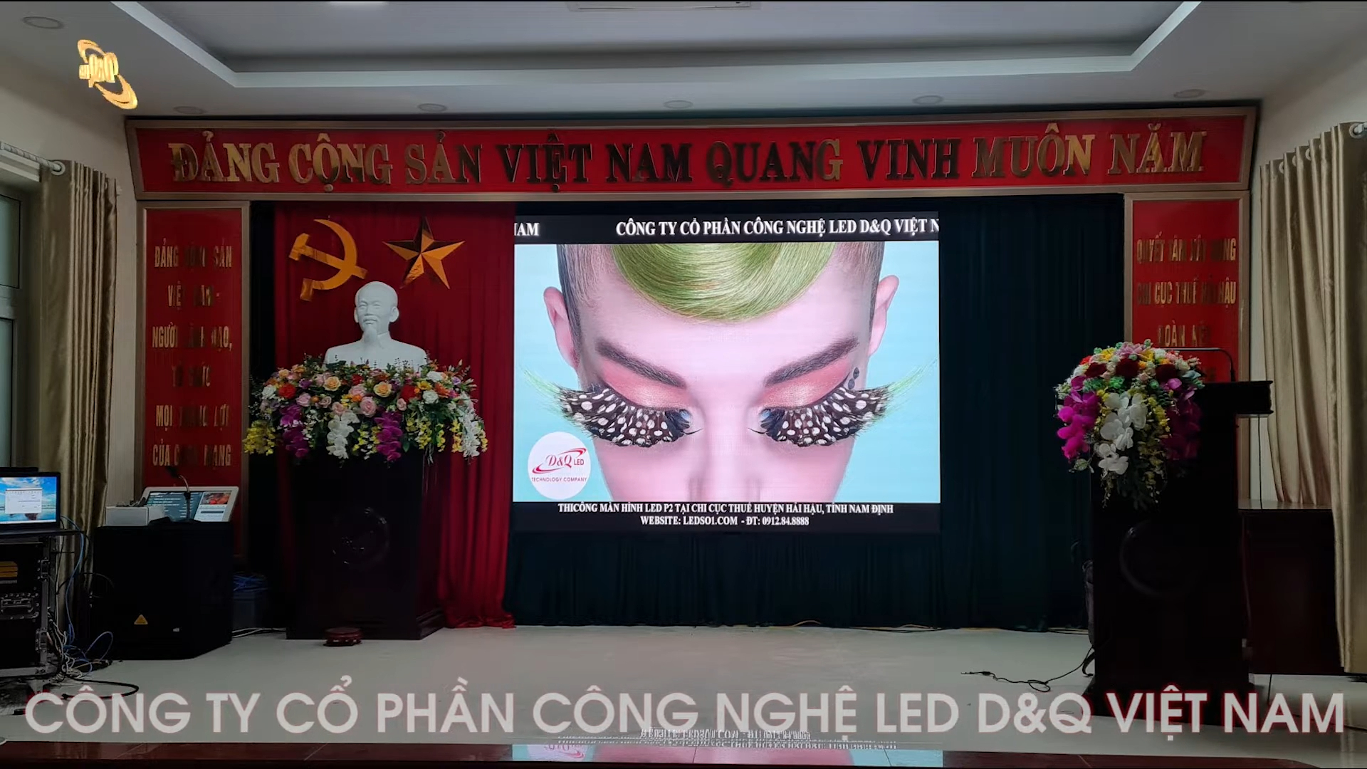 Chi Cục Thuế Huyện Hải Hậu – T. Nam Định | D&Q trúng thầu và lắp màn hình LED P2 đồng bộ ThinkSTV