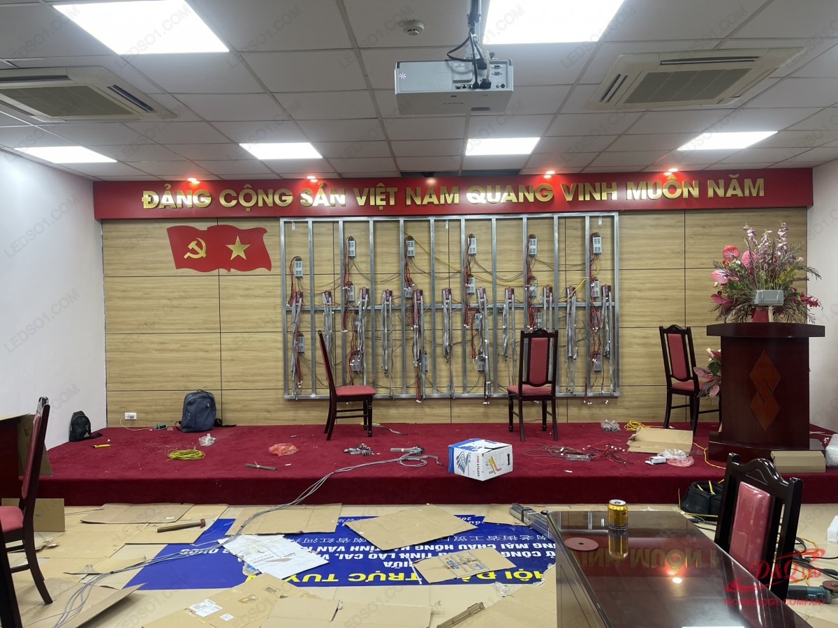 Sở Công Thương tỉnh Lào Cai | D&Q Lắp đặt dự án màn hình LED P2 trong Phòng họp Trực tuyến của Sở. 1 img_20301