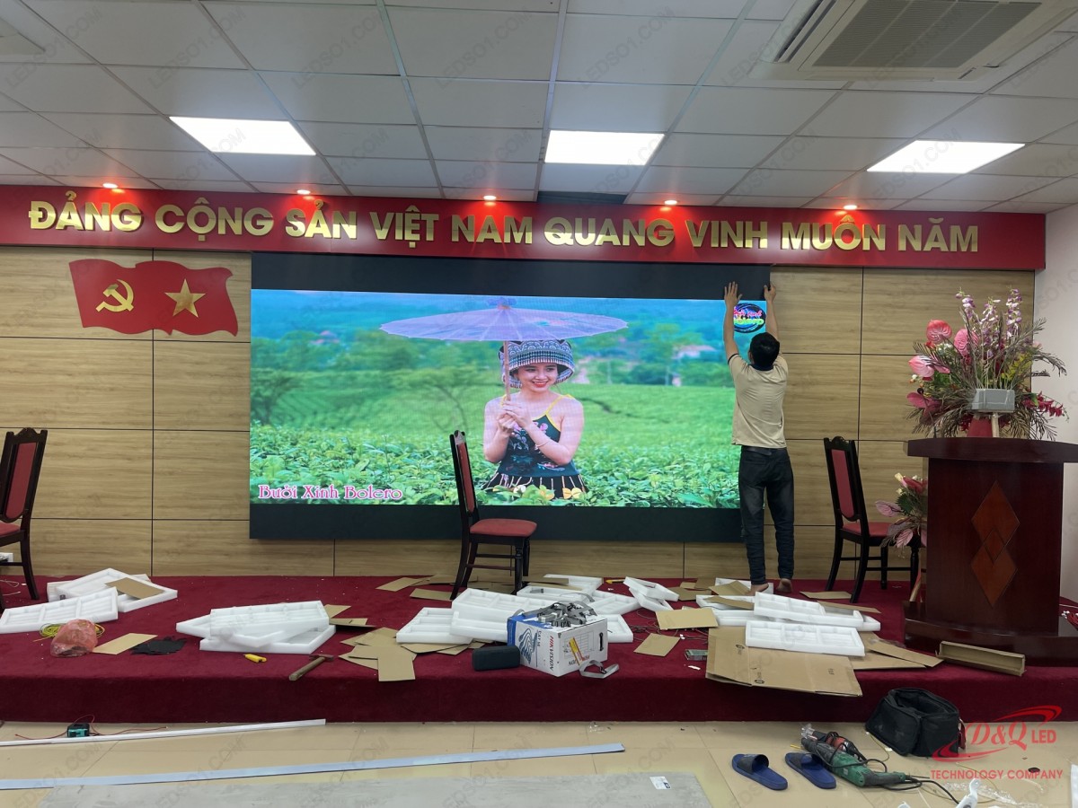 Sở Công Thương tỉnh Lào Cai | D&Q Lắp đặt dự án màn hình LED P2 trong Phòng họp Trực tuyến của Sở. 2 img_20461