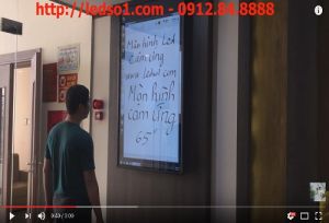 thi cong man hinh cam ung samsung 65inch tai bao tang nganh dien luc viet nam