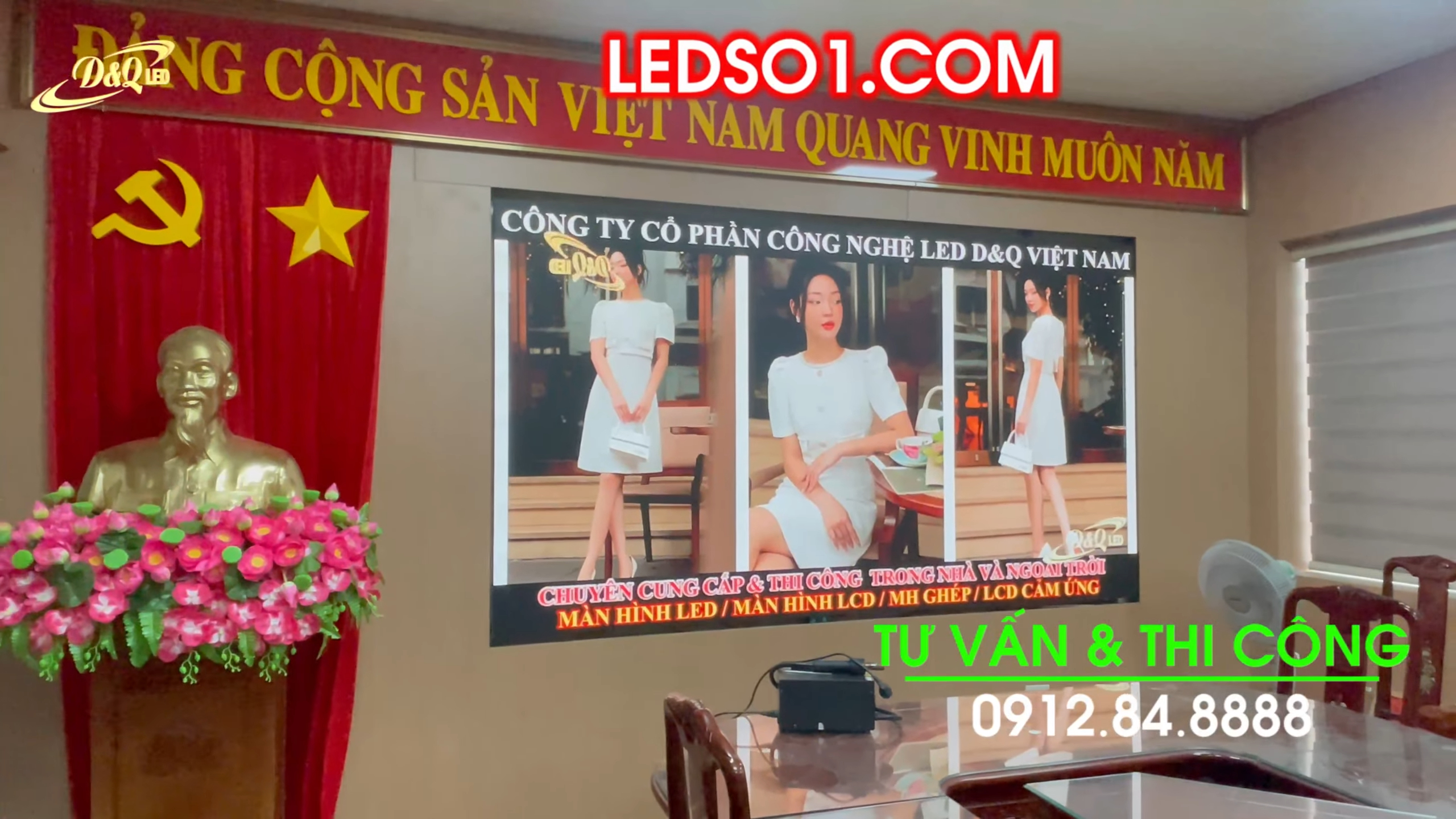 Văn Phòng Tỉnh Ủy Ninh Bình | Thi Công Màn hình LED Trong Nhà P1.53