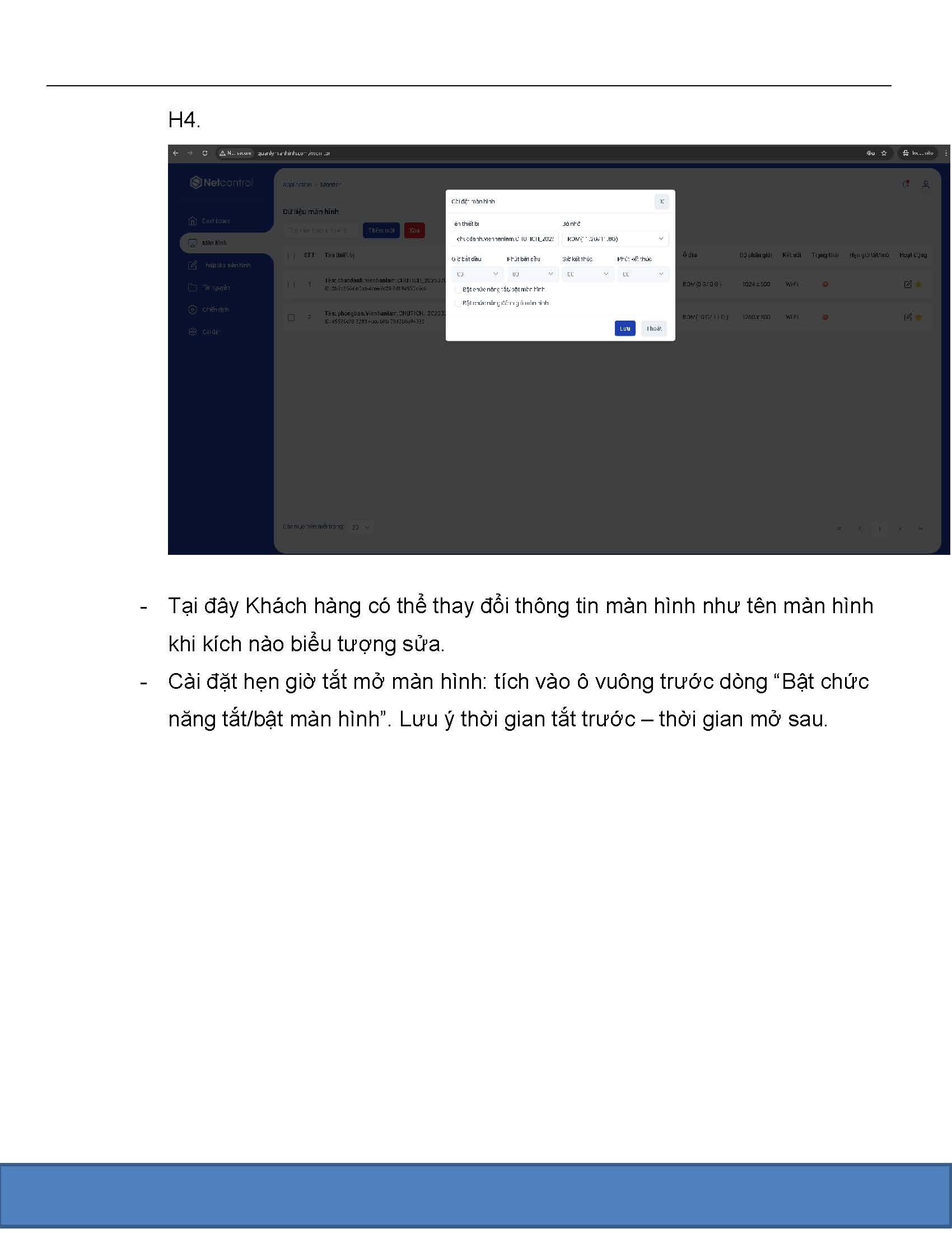 Trình Duyệt DESKTOP – Hướng dẫn sử dụng Phần mềm quản lý tập trung NetControl 2025