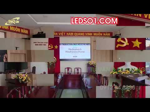 Ban Dân tộc tỉnh Ninh Thuận | Lắp đặt 4 Màn hình Ghép 55 inch trong hội trường lớn.