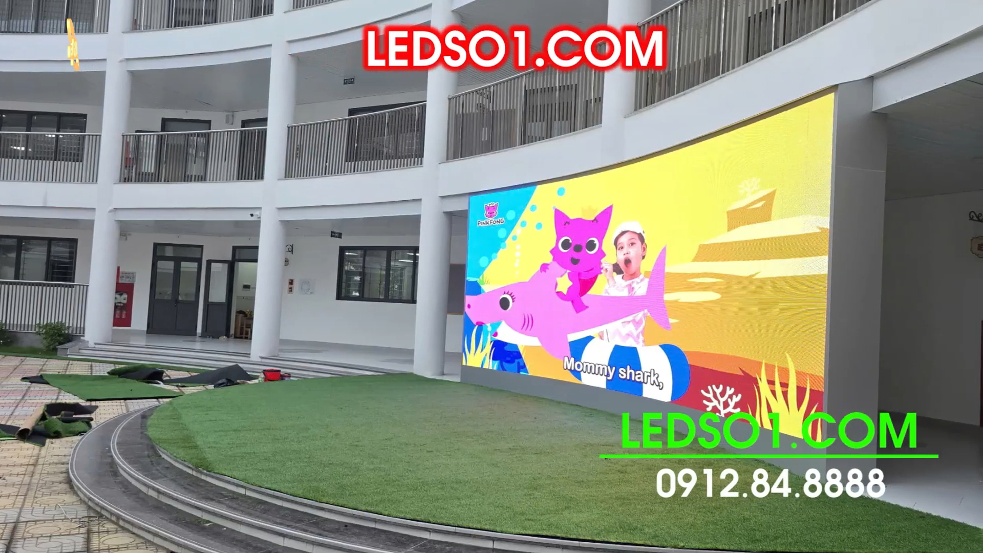 Trường Mầm Non Ánh Sao – Khu Đô Thị Pháp Vân | Thi Công Màn hình LED Ngoài trời P4 cho năm học mới.