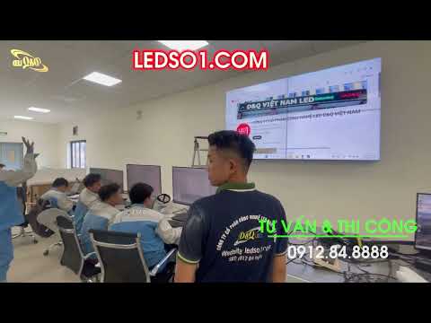 Hòa Phát Tỉnh Quảng Ngãi | Thi Công Lắp Ghép 4 Màn hình Ghép 55inch cho Tổng Công Ty Hòa Phát