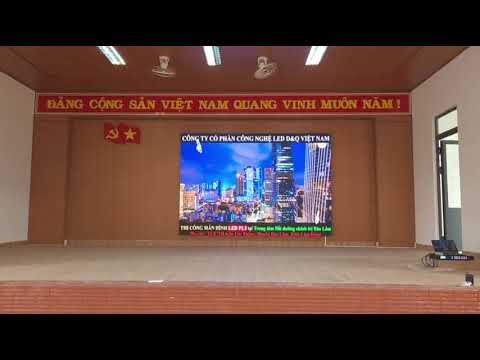 TRUNG TÂM BỒI DƯỠNG CHÍNH TRỊ HUYỆN BẢO LÂM - Lắp đặt màn hình LED P2.5 mới trong hội trường