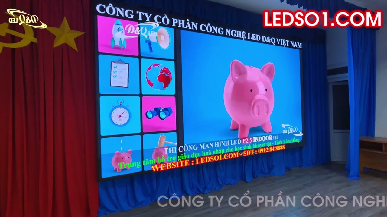 Trung tâm hỗ trợ giáo dục hoà nhập cho học sinh khuyết tật tỉnh Lâm Đồng | Lắp màn hình LED P2.5