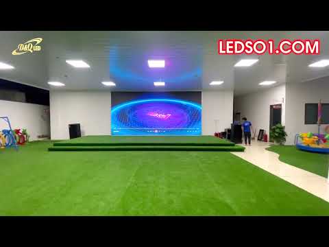 Trường tiểu học Mần non A | DQ Thi Công màn hình LED P3 out tại Sảnh của trường