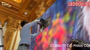 Lâu Đài Xuân Thủy | Thi Công Dự Án màn hình LED COB T0.93 ThinkSTV Trong phòng họp chính Lâu Đài.