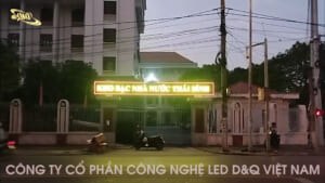 Kho Bạc Tỉnh Thái Bình | DQ thi công gói thầu chuỗi màn hình Led P10 out cổng chào chạy thông tin