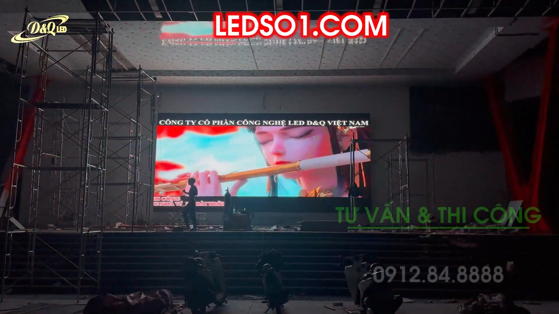 Trường THCS Giảng Võ Hà Nội | Thi Công màn hình LED lớn P5 ngoài trời đồng bộ thương hiệu ThinkSTV