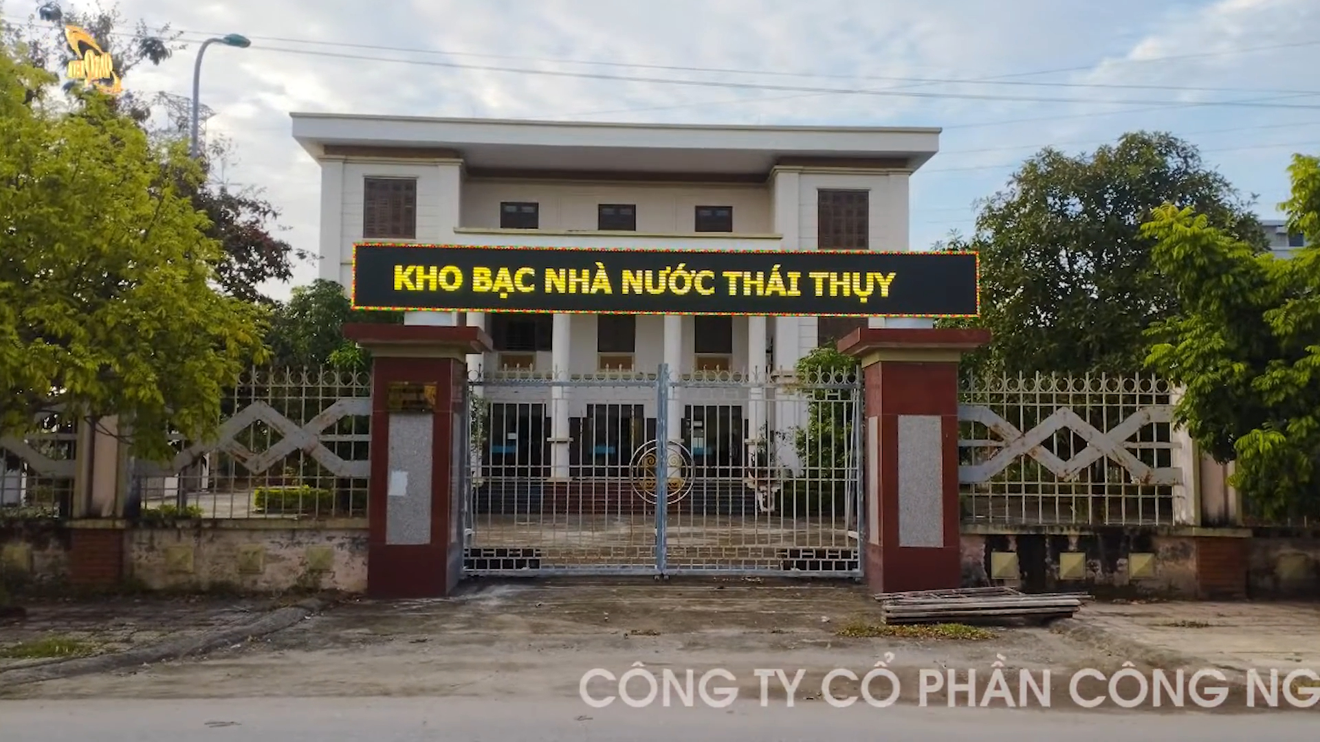Kho bạc Huyện Thái Thụy, T. Thái Bình | DQ thi công gói thầu màn hình Led P10 out chạy tuyên truyền