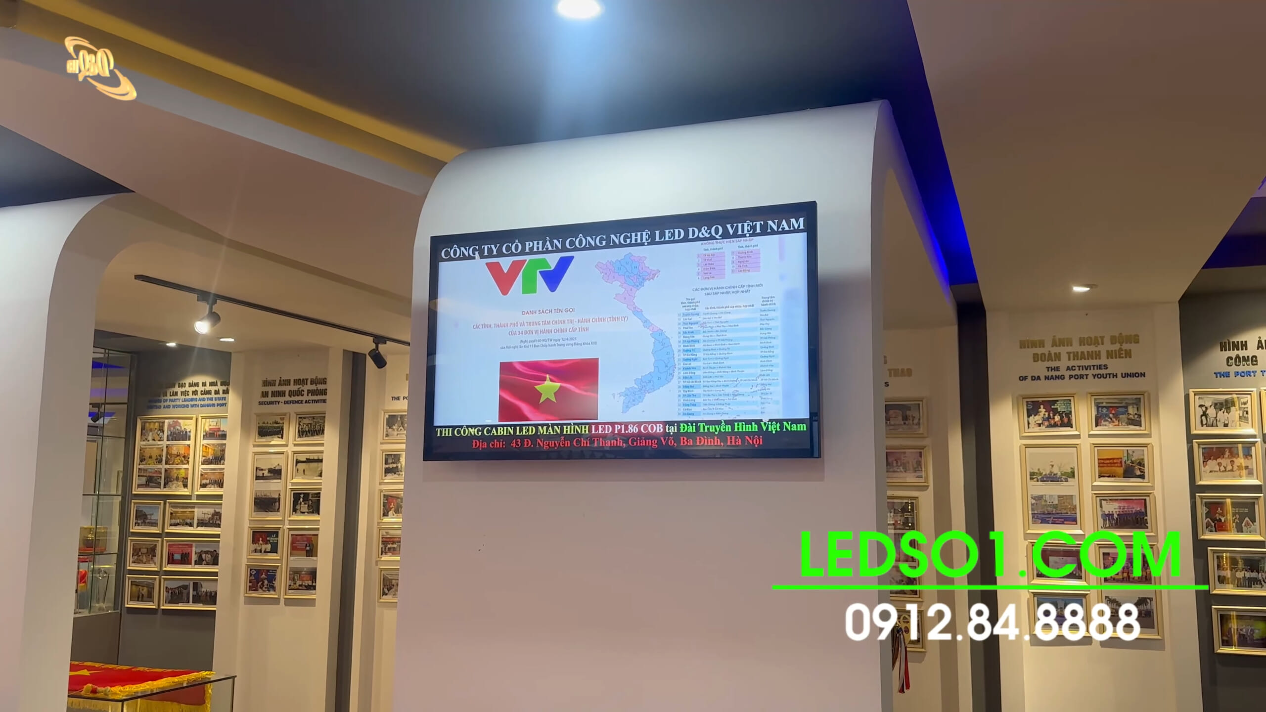 Phòng truyền thống Cảng Đà Nẵng | Lắp đăt dự án 4 màn hình quảng cáo 43 inch thương hiệu ThinkSTV