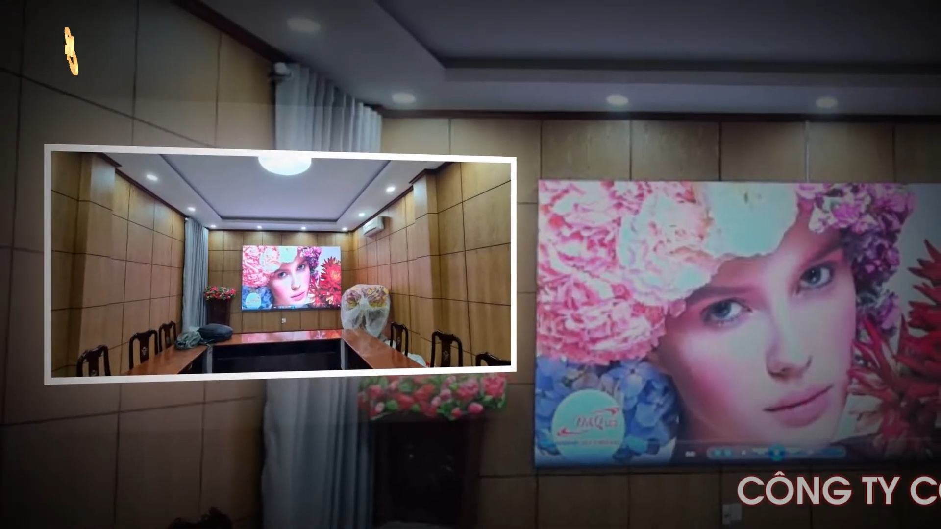 Tỉnh ỦY Long An | DQ lắp đặt gói thầu màn hình LED GOB P2 đồng bộ ThinkSTV phòng hội nghị – hội thảo