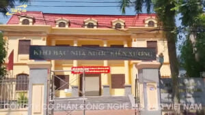 Kho bạc Huyện Kiến Xương, T. Thái Bình | DQ thi công gói thầu màn hình Led P10 out chạy tuyên truyền