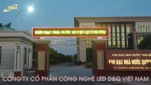 Kho bạc Huyện Quỳnh Phụ – T. Thái Bình | DQ thi công gói thầu màn hình Led P10 out chạy tuyên truyền