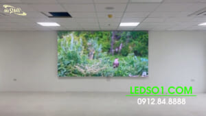 (Agribank tỉnh Hòa Bình) Lắp đặt dự án màn hình LED GOB P2 Trong Sảnh Chính tại chi nhánh bảng 2