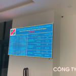 Agribank tỉnh Hòa Bình | Lắp đặt dự án màn hình LED P2 quầy giao dịch bảng 4 thương hiệu ThinkSTV