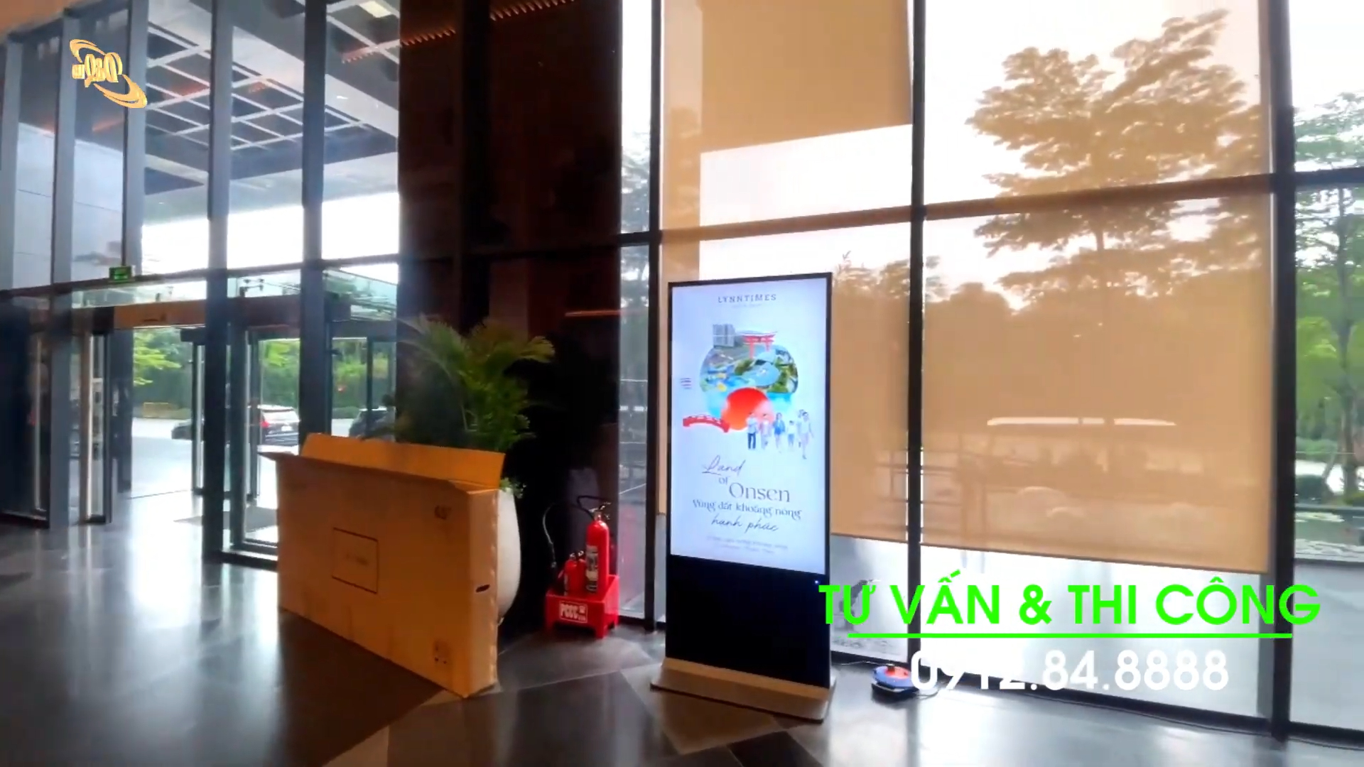 Lynn Times Thanh Thủy | Lắp đặt gói thầu 9 màn hình LCD quảng cáo 65inch wifi trong khu nghỉ dưỡng.