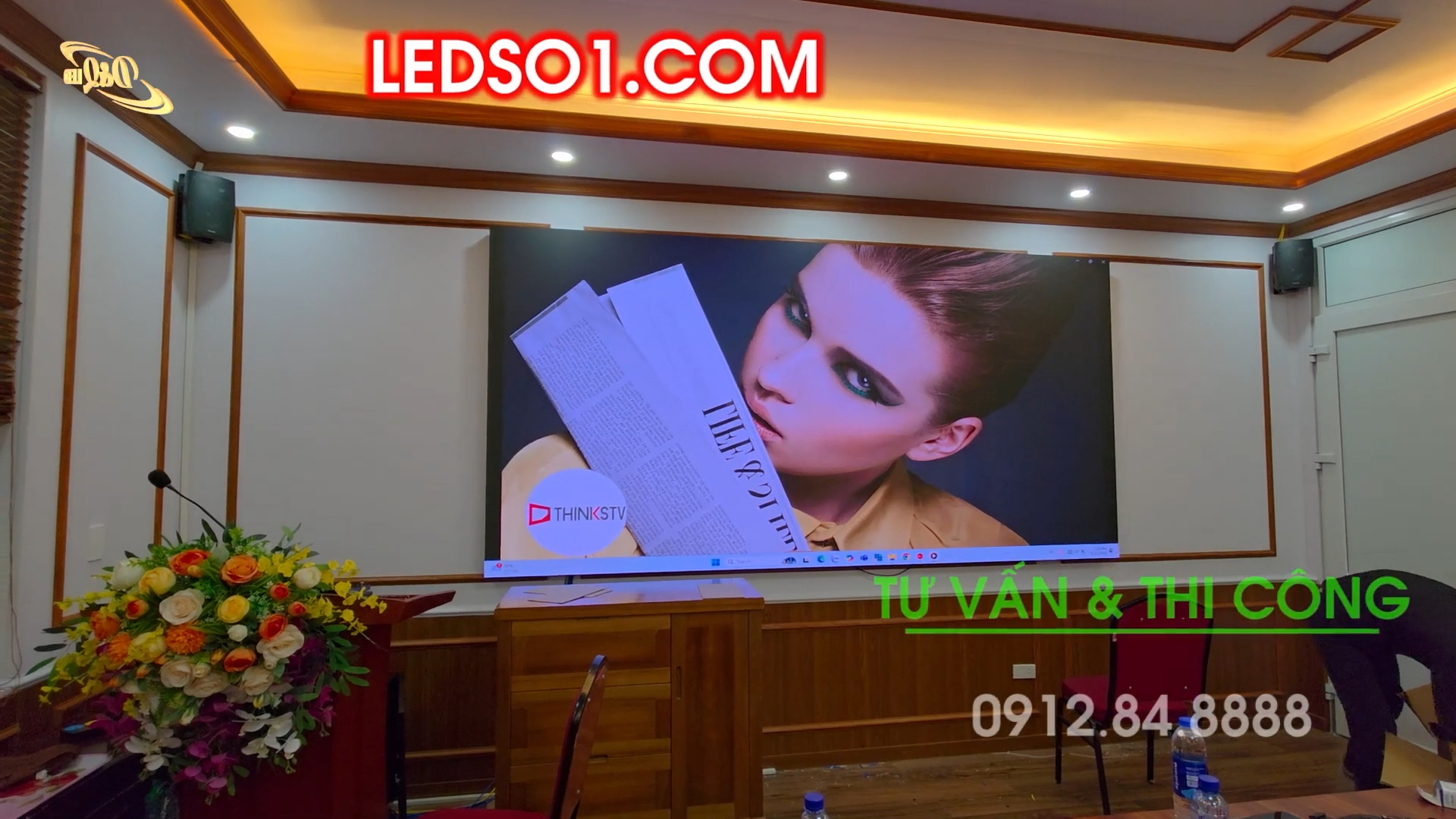 Sự khác biệt giữa Tivi và siêu phẩm màn hình Led P1.2 ntn?Dự án Cabin LED P1.2 Sở Xây dựng Ninh Bình