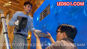 Lâu Đài Xuân Thủy | Thi Công Dự Án màn hình LED COB T0.93 ThinkSTV Trong phòng họp chính Lâu Đài.