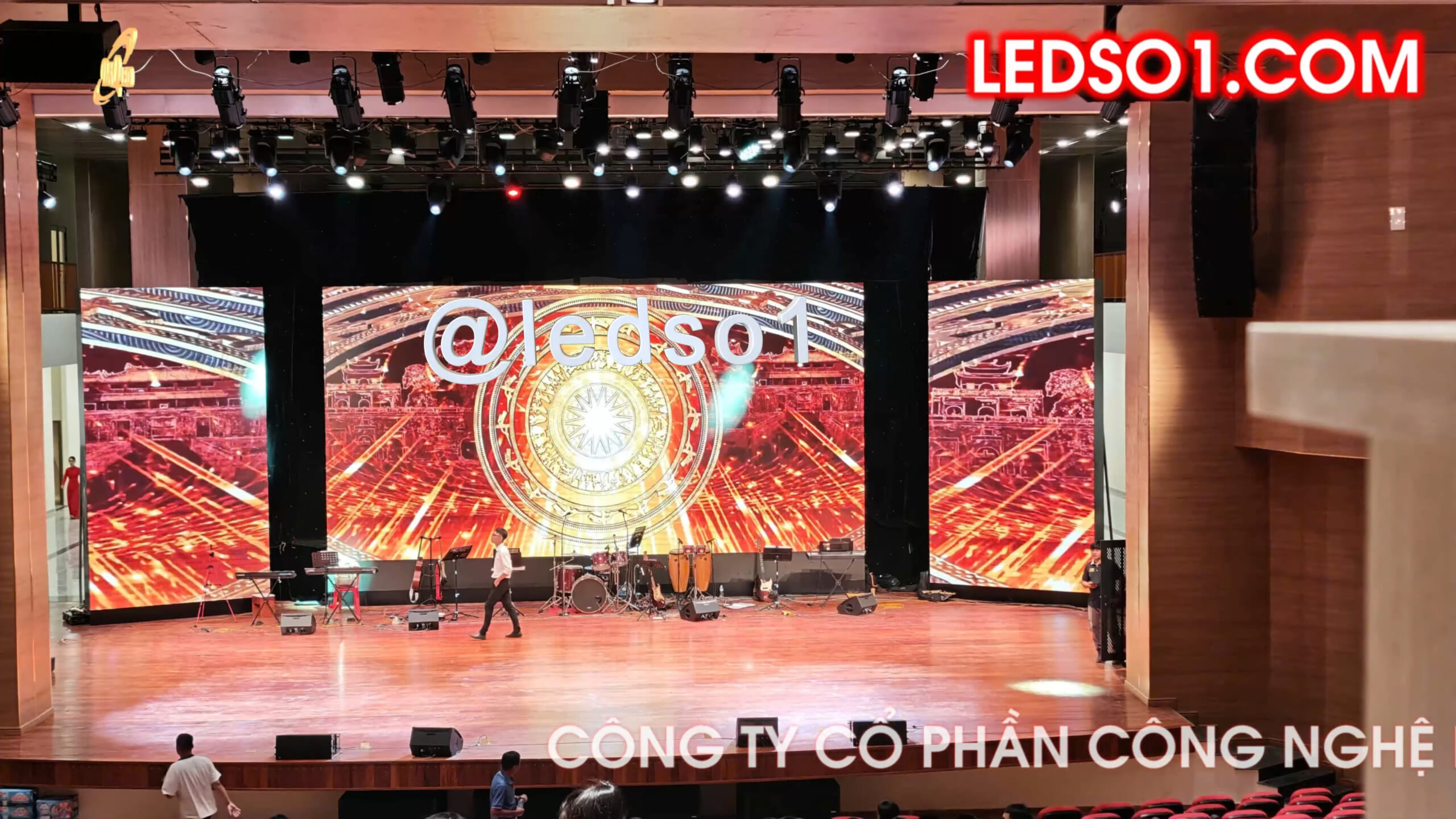 Nhà Hát Tỉnh An Giang | DQ thi công dự án thầu 3 màn hình LED P2.5 tại Sân khấu Biểu diễn Nghệ thuật