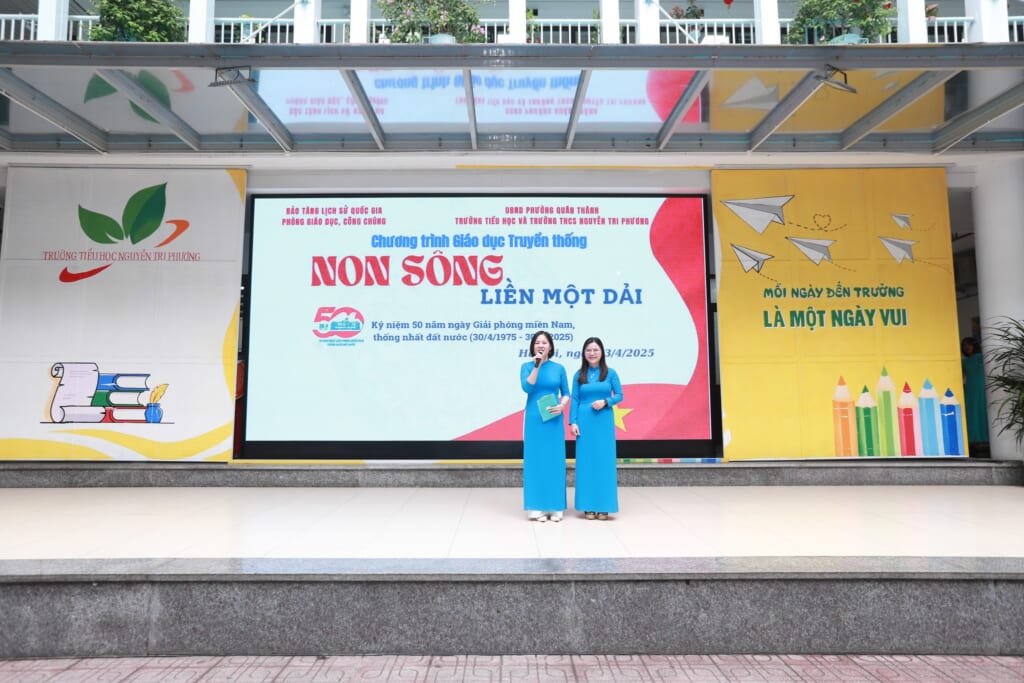 Trường Tiểu học Nguyễn Tri Phương- quán Thánh | Màn hình led GOB P3 ngoài trời thi công