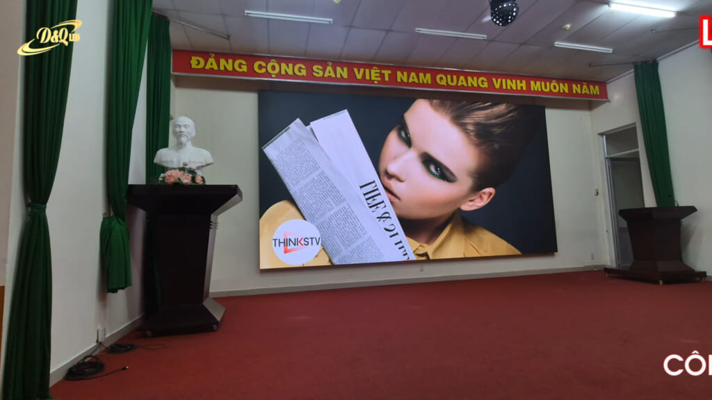 UBND TP. Gia Nghĩa – Đắk Nông | D&Q thi công dự án màn hình Led P1.8 đồng bộ ThinkSTV phòng Hội nghị