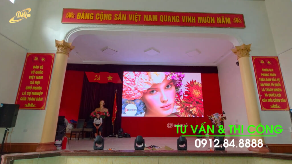 UBND Xã Thanh Liêm – Hà Nam | DQ thi công dự án màn hình LED P2 đồng bộ hãng ThinkSTV tại Phòng họp