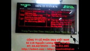 Bảng LED sàn việc làm, bảng điện tử LED phục vụ sàn việc làm, sàn việc làm điện tử