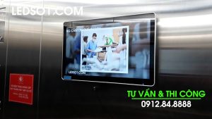 Bệnh Viện Phụ Sản Trung Ương - Viện C | D&Q thi công màn hình quảng cáo Lcd 22inch trong thang máy