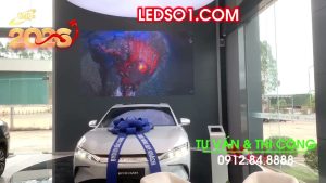 Chi Nhánh Auto BYD EV Ninh Bình | D&Q lắp đặt dự án màn hình LED P2 uốn cong đồng bộ ThinkSTV