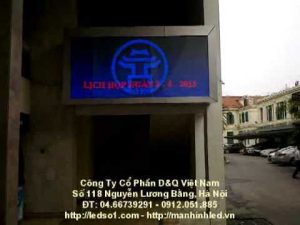 Cung cấp và thi công bảng lịch họp điện tử tại UBND Hà Nội (12 Lê Lai, Hà Nội)