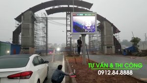Khu Công Nghiệp Điềm Thụy - Thái Nguyên | DQ lắp đặt gói thầu dự án màn hình LED P5 có làm Cột, móng