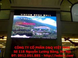 Màn hình LED full color p7.62 trong nhà tại VINCOM MEGA MALL