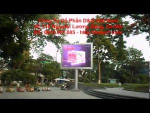 Màn hình tivi LED full color p12 ngoài trời tại Vườn Hoa Trung Tâm TP.Cao Bằng