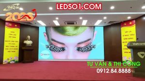Ngân hàng Vietcombank Hà Thành | D&Q thi công dự án thầu màn hình LED GOB P1.53 phòng Hội trường lớn