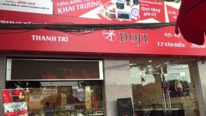 Tập đoàn Vàng Bạc - Đá Quý DOJI Chi  nhánh Thanh Trì | D&Q thi công màn hình LED P5 hiển thị tỷ giá