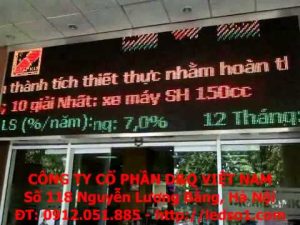 Thi công bảng điện tử LED ngân hàng, bảng điện tử ngân hàng, biển điện tử ngân hàng