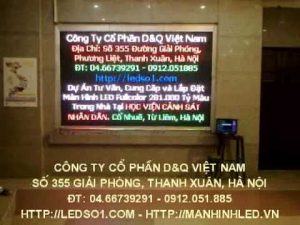 Thi công bảng điện tử led trong nhà tại Học viện cảnh sát nhân dân
