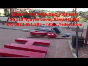 Thi công chữ nổi alu cắm đèn led, thi công chữ nổi mica cắm led, thi công chữ nổi tôn cắm led