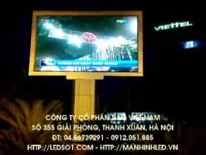 Thi công tivi LED full HD ngoài trời 300 inch tại Cầu Trắng thành phố Sơn La.wmv