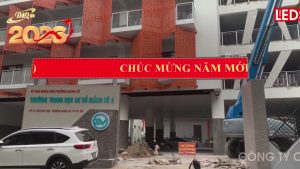 Trường TH Cơ Sở Giảng Võ 2 | D&Q thi công dự án thầu màn hình LED P5 ngoài trời hiển thị thông tin